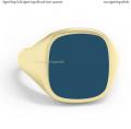 Gold signet ring with seal stone 14x13 mm Gold signet ring with seal stone 14x13 mm