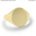 Gold signet ring with seal 16x13 mm Gold signet ring with seal 16x13 mm