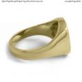 Mens gold signet ring with seal (stone 14x12 mm ~ 0.55x0.47 inch) model