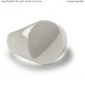 Mens silver signet ring with seal 16x14 mm