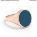 Rose gold signet ring with seal stone 12x10 mm Rose gold signet ring with seal stone 12x10 mm