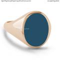 Rose gold signet ring with seal stone 14x11 mm Rose gold signet ring with seal stone 14x11 mm