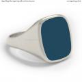Silver signet ring with seal stone 16x13 mm Silver signet ring with seal stone 16x13 mm