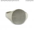 White gold signet ring with seal 13x11 mm White gold signet ring with seal 13x11 mm