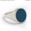 White gold signet ring with seal stone 12x10 mm White gold signet ring with seal stone 12x10 mm
