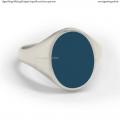 White gold signet ring with seal stone 13x10 mm White gold signet ring with seal stone 13x10 mm