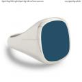 White gold signet ring with seal stone 14x12 mm White gold signet ring with seal stone 14x12 mm