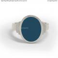 White gold signet ring with seal stone 13x10 mm White gold signet ring with seal stone 13x10 mm