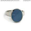 White gold signet ring with seal stone 13x11 mm White gold signet ring with seal stone 13x11 mm