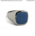 White gold signet ring with seal stone 10x9,5 mm White gold signet ring with seal stone 10x9,5 mm