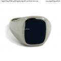 White gold signet ring with seal stone 12x10 mm White gold signet ring with seal stone 12x10 mm