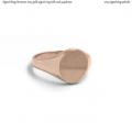 Womens rose gold signet ring with seal 9,5x8 mm