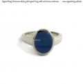 Womens white gold signet ring with seal stone 10x8 mm Womens white gold signet ring with seal stone 10x8 mm