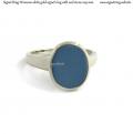 Womens white gold signet ring with seal stone 11x9 mm Womens white gold signet ring with seal stone 11x9 mm