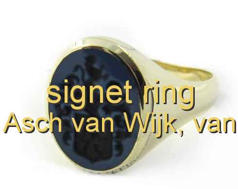 signet ring Asch van Wijk, van