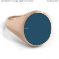 Mens rose gold signet ring with seal stone 15x13 mm