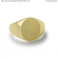 Womens gold signet ring with seal 12x10 mm