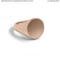 Womens rose gold signet ring with seal 11,5x10 mm