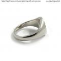 Womens white gold signet ring with seal (11,5x10 mm ~ 0.43x0.39 inch) model