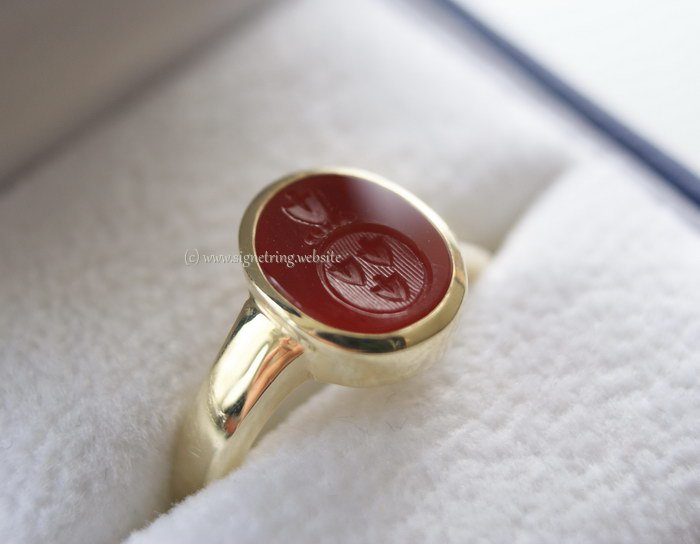 Womens signet ring with womens engraving