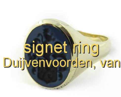 signet ring Duijvenvoorden, van